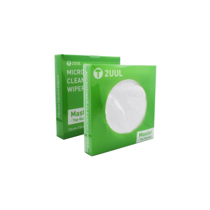 RBSKU15827 (60 Pack) 2UUL Microfibre Cleaning Wipe 15cm x 15cm Master | Double Knit polyester