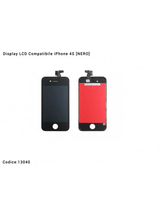 Display LCD Compatibile iPhone 4S [NERO] Schermo Vetro Touch Screen