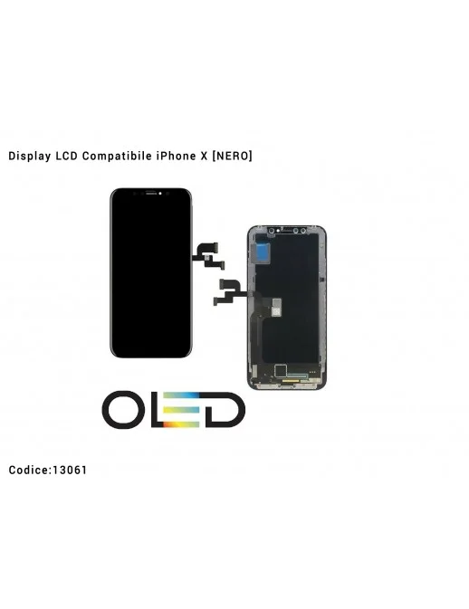 Display LCD Compatibile iPhone X [NERO] Schermo Vetro Touch Screen