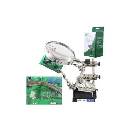 RBSKU5588 Mobile Electronics Soldering Helping Hand / Clamps With Magnifying Glass