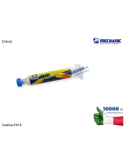 Flussante MECHANIC F913 [10cc] Saldature per BGA SMD Welding Flux Paste Scheda Madre Notebook Smartphone Tablet PCB Board