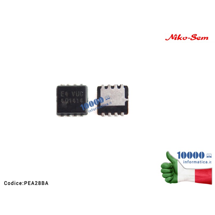 IC Chip NIKO SEM PEA28BA PEA28 (E4 VUC) (E4 GUB) (E4 GU8) (E4 GNB) (E4 VUB) (E4 GUE) (E4 GNE) (E4 VUA) (E4 GUD) (E4 GUC) (E4 GND) QFN-8 Mosfet