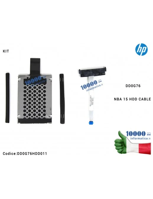 KIT Supporto Caddy + Cavo Connettore HDD Hard Disk HP [CORTO] Pavilion 15-C 15-CB 15-CC 15-CF 15-CK 926848-001DD0G76HDD011