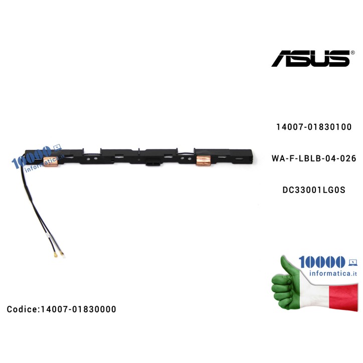 Cavo WiFi Antenna Wi-Fi ASUS ZenBook UX303 UX303L UX303LA UX303LB UX303LN 14007-01830100 WA-F-LBLB-04-026 DC33001LG0S