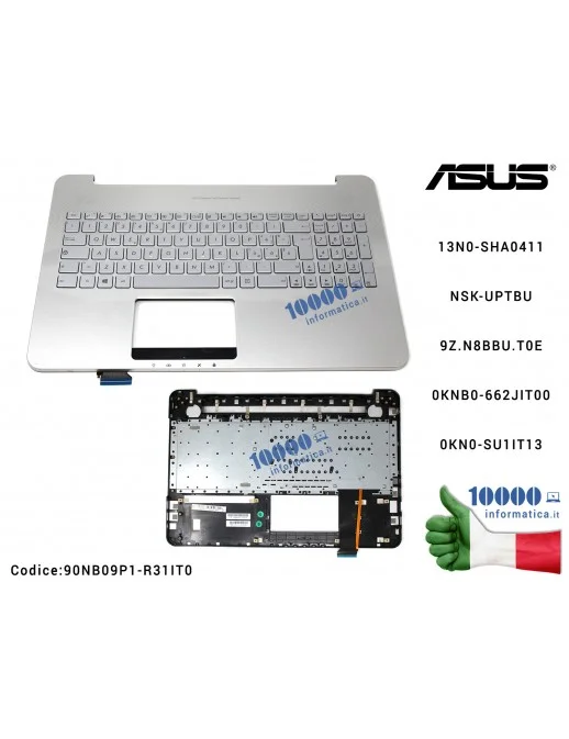 90NB09P1-R31IT0 Tastiera Italiana Completa di Top Case Superiore ASUS VivoBook Pro N552 N552V N552VX N552VW [RETROILLUMINATA]...