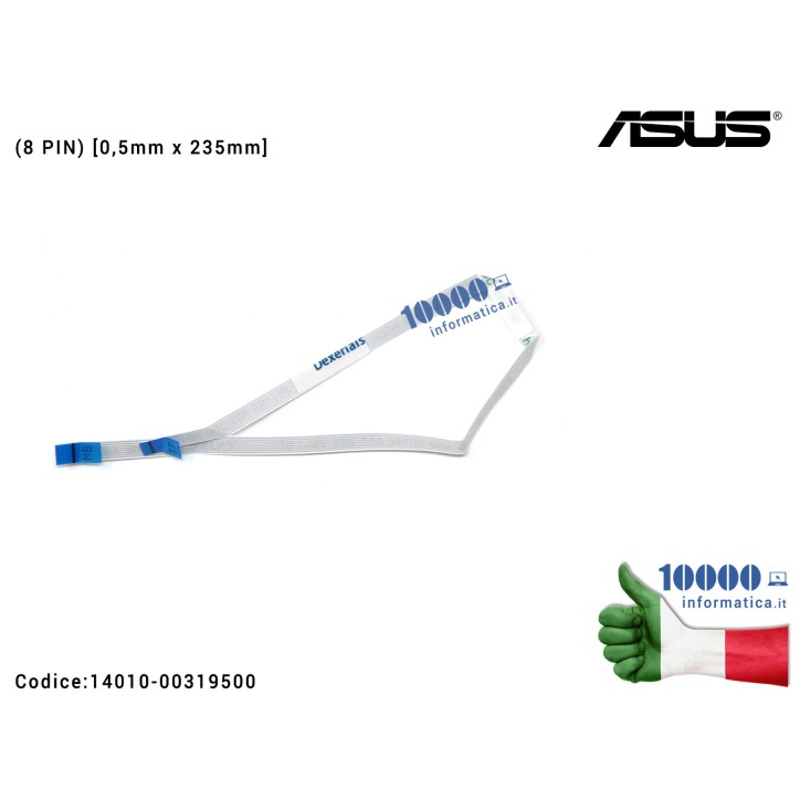 Cavo Collegamento Touchpad TP FFC (8 PIN) [0,5mm x 235mm] ASUS X555 X555LA X555LD X555LI X555LB X555U X555LN 14010-00316300