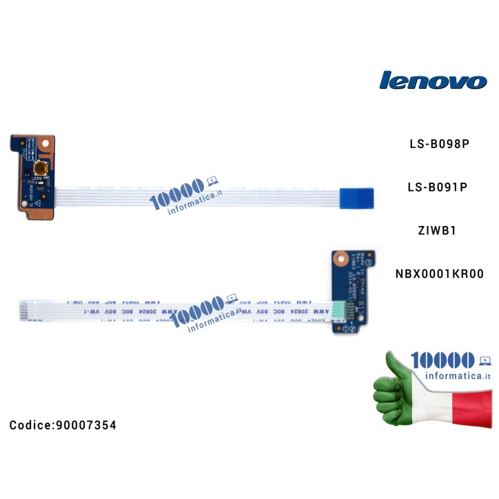 Pulsante di Accensione LENOVO IdeaPad B50-30 B50-45 B50-70 B50-80 B40-70 LS-B098P Power Button Board LS-B091P ZIWB1 NBX0001KR00