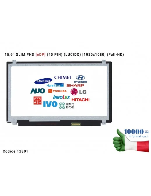 Display LCD 15,6'' Slim FHD (40 PIN) (L) B156HAK03.0 NV156FHM-A21 B156HAT01.0