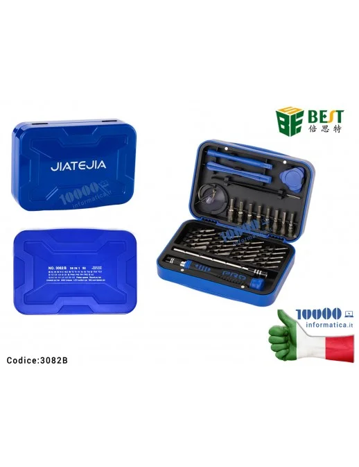 Cacciaviti di Precisione BEST 6666 [Set 36 pezzi] Esagonali Torx mini Stella Kit Atrezzi per Riparazione Cellulari fai da te Pre