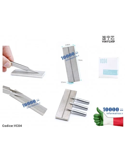 Strumento di Correzione per Affilare Limare Punte Pinzetta di Precisione Punte Saldatore VINYCHIP VC04 Lima e Affila Pinzette Tw