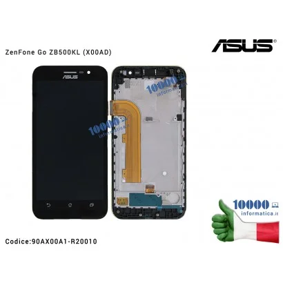 90AX00A1-R20010 Display LCD con Vetro Touch Screen ASUS ZenFone Go ZB500KL (X00AD) [NERO] (CON FRAME)