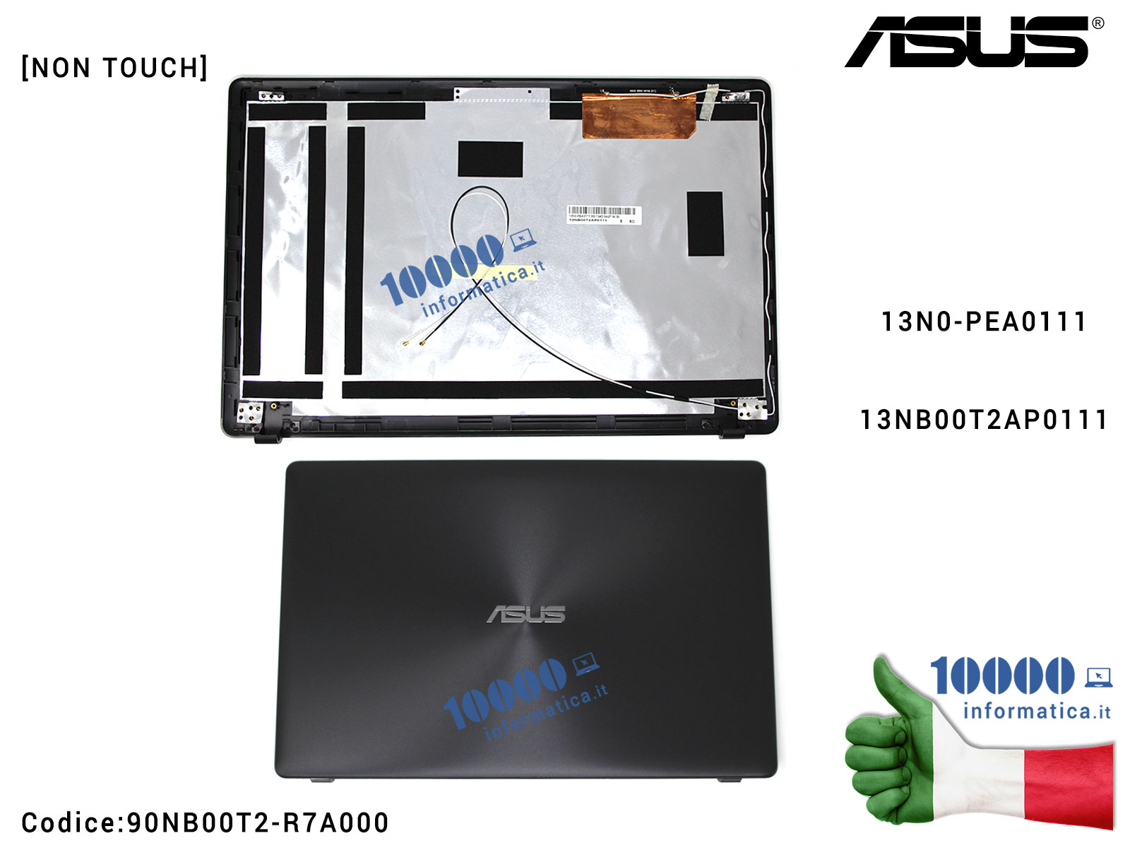 90NB00T2-R7A000 Cover LCD [NON TOUCH] (DARK GRAY) ASUS F550 F550C F
