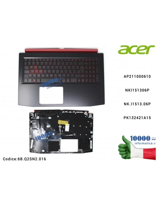 Tastiera Italiana Completa di Top Case Superiore ACER Aspire AN515-41 Nitro AN515-41 AN515-51 AP211000610 NKI151306P [RETROILLUM