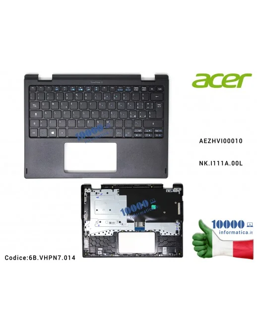 Tastiera Italiana Completa di Top Case Superiore ACER TravelMate TMB118-M B118-M TMB118-G2 TMB118-G2-RN B118-G2 B118-G2-RN AEZHV