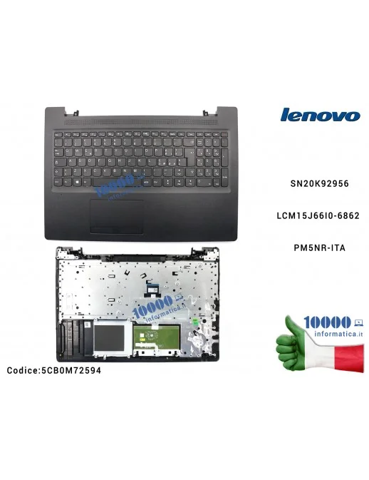 Tastiera Italiana Completa di Top Case Superiore LENOVO 110-15ACL 110-15AST 110-15IBR (L80TR) SN20K92956LCM15J66I0-6862 PM5NR-IT