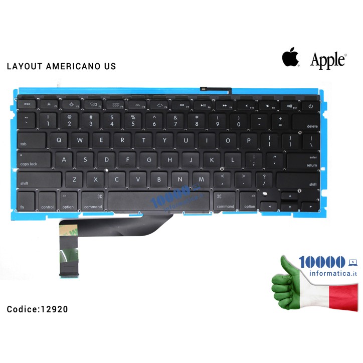 Tastiera Straniera APPLE MacBook Pro Retina 15" A1398 (2012) (2013) [LAYOUT AMERICANO US] [RETROILLUMINATA] MC975 MC976 ME293 ME