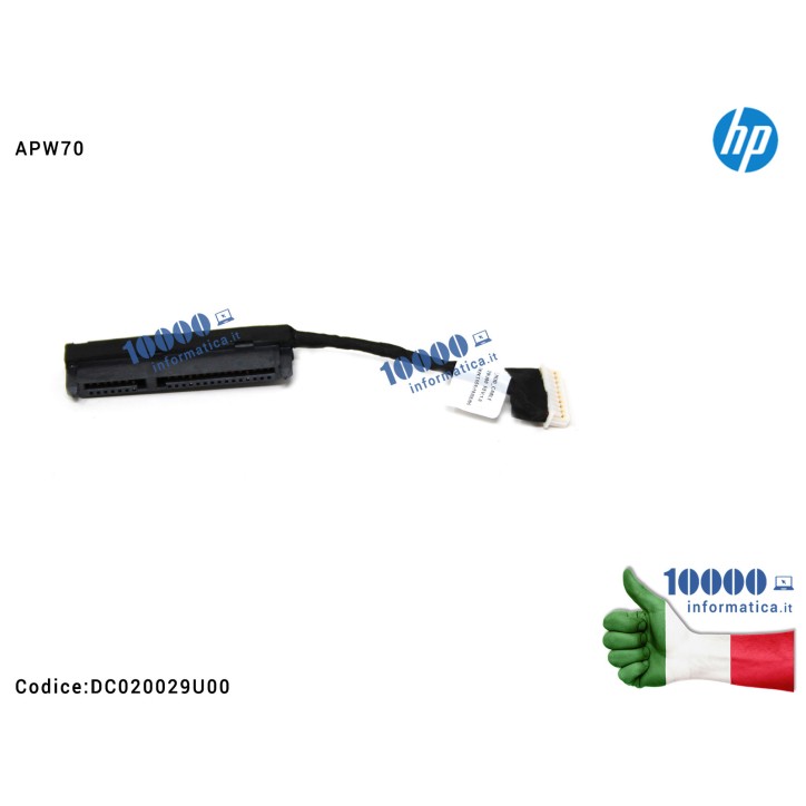 Cavo Connettore Hard Disk HDD SATA HP ZBook 15 G3 G4 17 G3 G4 APW70 DC020029U00 Cavo Connettore Hard Disk HDD SATA HP ZBook 15 G3 G4 17 G3 G4 APW70 DC020029U00