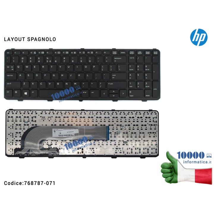 Tastiera Straniera HP ProBook 450 G0 450 455 G1 450 455 G2 470 G2 (NERA) 768787-061 780170-071 787801-071 SG-61320-2IA 6037B0104