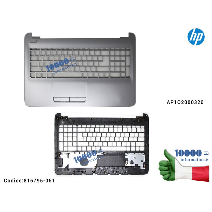 Top Case Superiore Palmrest HP 15-AC [SILVER] 15-AF 15-AY 15-BA 250 G4 255 G4 256 G4 250 G5 255 G5 15Q-AJ AP1O2000320 816795-061