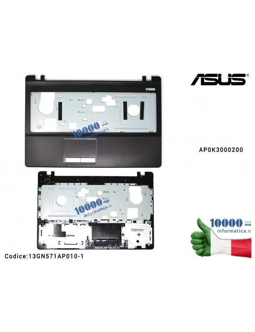 Top Case Superiore Palmrest Upper ASUS K53 K53T K53U A53 X53U X53B K53B K53BY A53U X53Z AP0K3000200