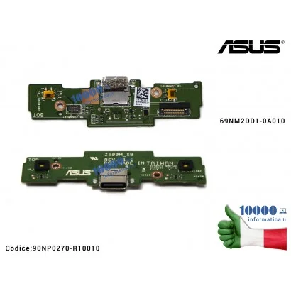 90NP0270-R10010 Connettore USB DC Power Board ASUS ZenPad 3S 10 Z500M Z0510M 69NM2DD1-0A010