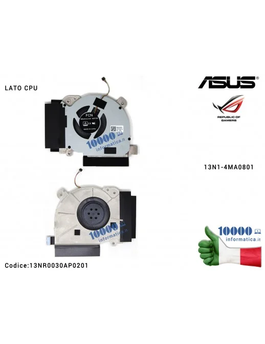 Ventola di Raffreddamento Fan CPU ASUS ROG Zephyrus GM501G GM501GS GM501GM 13N1-4MA0801