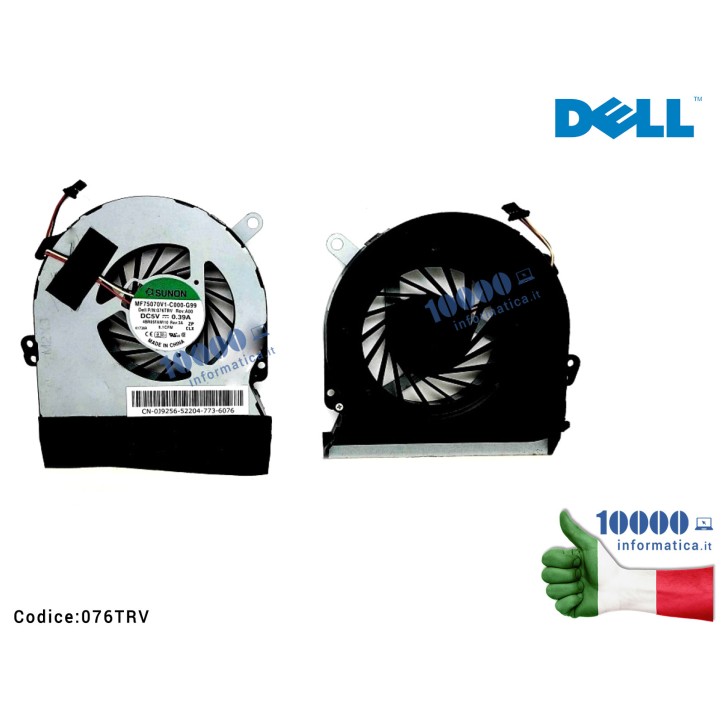 Ventola di Raffreddamento Fan CPU DELL Inspiron 14Z N411Z (3 PIN) 076TRV DFS551205GQT