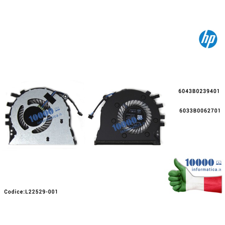 Ventola di Raffreddamento Fan CPU HP Envy 17-BY 17-CA 17-BY0053C 17-BY0021DX 17-BY0061CL 17-BY0053OD 6043B0239401 6033B0062701 Ventola di Raffreddamento Fan CPU HP Envy 17-BY 17-CA 17-BY0053C 17-BY0021DX 17-BY0061CL 17-BY0053OD 6043B0239401 6033B0062701