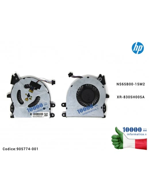 Ventola di Raffreddamento Fan CPU HP ProBook 450 G4 455 G4 NS65B00-15M2 XR-8305H005A