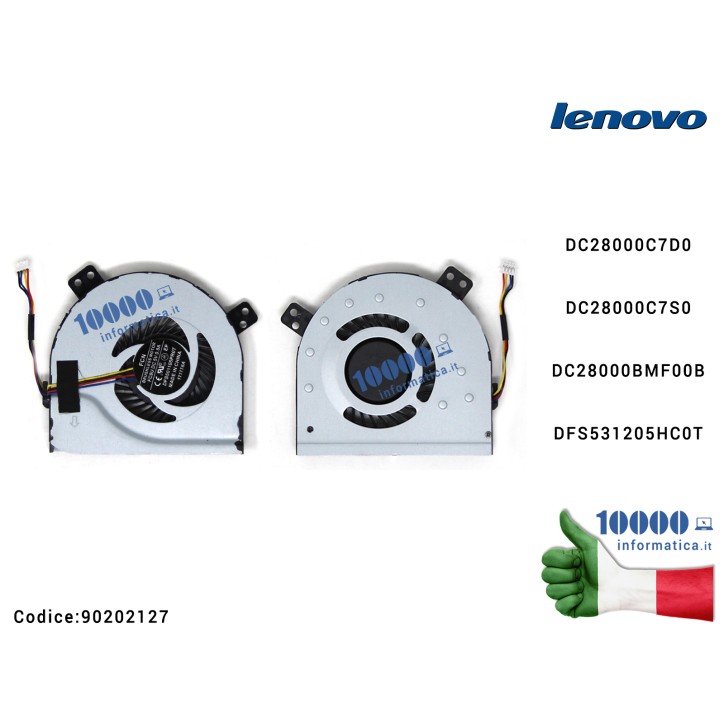 Ventola di Raffreddamento Fan CPU LENOVO Z400 Z400A Z400T Z500 P500 Z510 P400 Z410 DC28000C7D0 DC28000C7S0 MG60090V1-C170-S99 MF60120V1-C460-S9A-K4615S DC28000BMF00B DFS531205HC0T