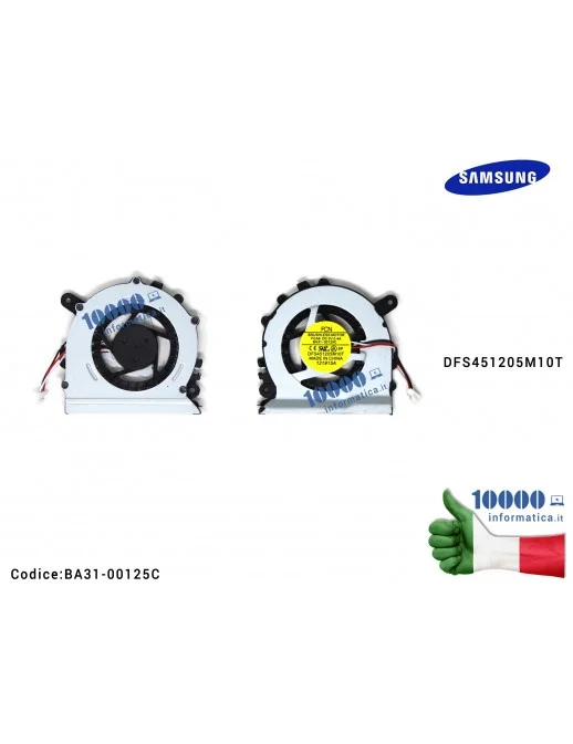 Ventola di Raffreddamento Fan CPU SAMSUNG NP530U3C 530U3B 535U3C 540U3C 532U3C 542U3X DFS451205M10T