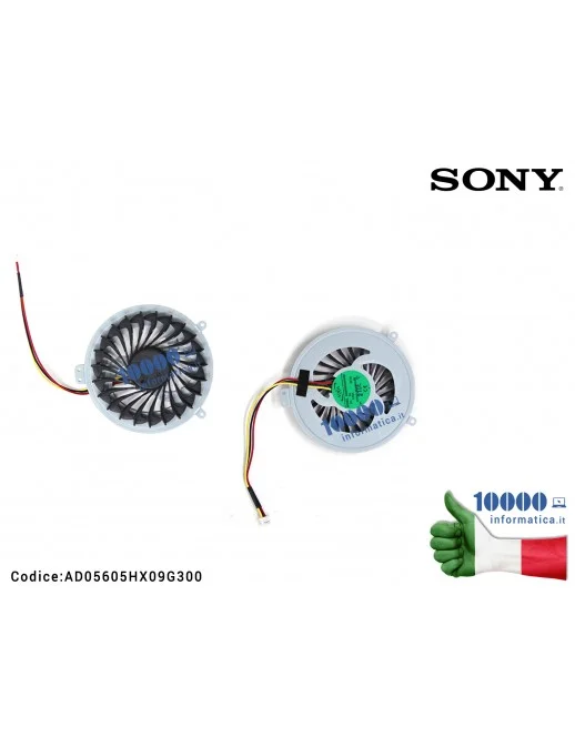 Ventola di Raffreddamento Fan CPU SONY Vaio SVE15 SVE151 SVE14 SVE141 VPC-EE VPC-EH AD05605HX09G300 SVE151100C SVE1511SAC