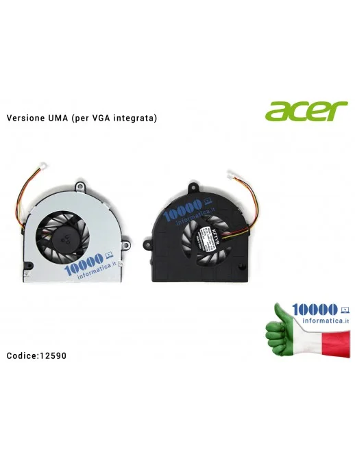 Ventola Fan CPU [UMA] ACER Aspire 5333 5733 5733Z 5742 5742G 5742Z 5742ZG (VGA integrata) MF60120V1-C040-G99 AB07505MX12B300