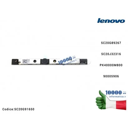 5C20G91650 Webcam + Microfono LENOVO IdeaPad G50-30 G50-70 G50-80 G40-80 G50-45 [1 MP] PK40000M800 90005906 5C20G91650 FRU5C2...