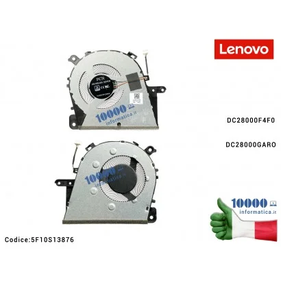 Ventola Fan CPU LENOVO IdeaPad S145-14 S145-14IWL (81MU) 5F10S13876 FRU5F10S13876 DC28000F4F0 DC28000GARO