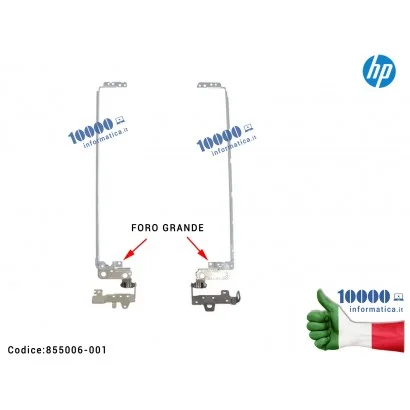 855006-001 Cerniere Hinges HP 250 255 256 G5 15-BA 15-AY 15-BG (COPPIA) Foro Grande Cerniere Hinges LCD [COPPIA] HP 15-AF 15-...