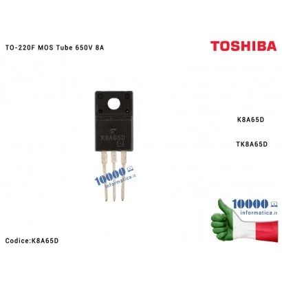 IC Chip Mosfet TOSHIBA Field Effect Transistor K8A65D TK8A65D TO-220F MOS Tube 650V 8A