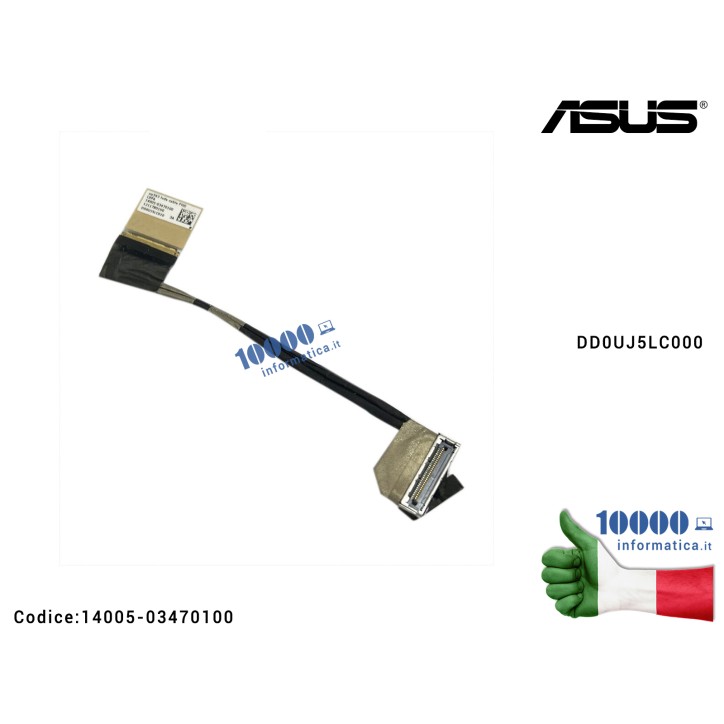 Cavo Flat LCD ASUS ZenBook Flip 13 UX363 UX363JA UX363J UX363E UX363EA UXF3000EA [30 PIN] 14005-03470100 DD0UJ5LC000