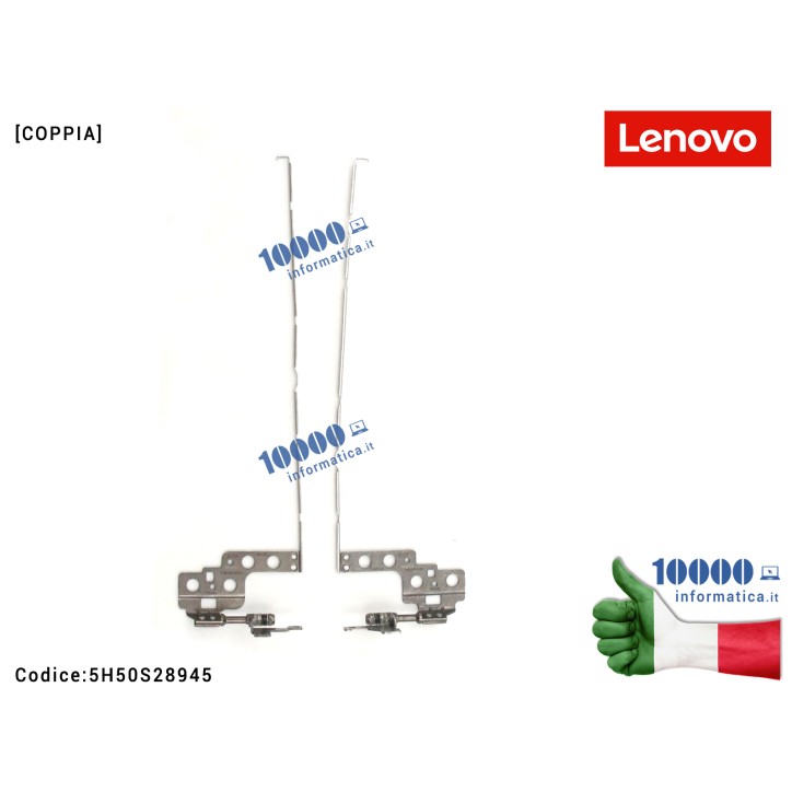 Cerniere Hinges LENOVO IdeaPad 3-14IML05 (81WA) 3-14IIL05 (81WD) 3-14ADA (81W0) 2020 14S [COPPIA] 5H50S28945 Cerniera Hinge