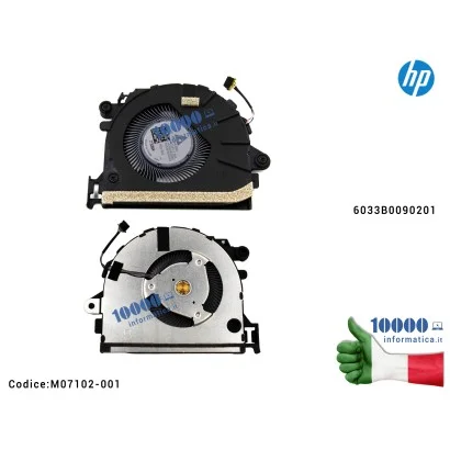 M07102-001 Ventola Fan CPU [DIS] HP EliteBook 830 G7 840 G7 845 G7 830 G8 840 G8 845 G8 HSN-I36C HSN-I42C HSN-I38C M07102-001...