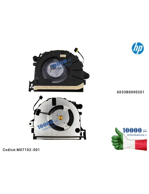 M07102-001 Ventola Fan CPU [DIS] HP EliteBook 830 G7 840 G7 845 G7 830 G8 840 G8 845 G8 HSN-I36C HSN-I42C HSN-I38C M07102-001...