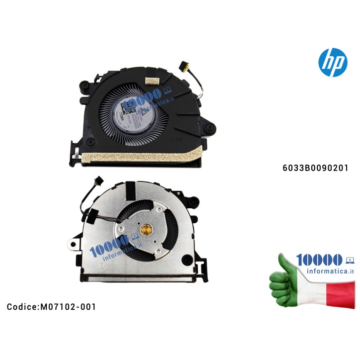 Ventola Fan CPU [DIS] HP EliteBook 830 G7 840 G7 845 G7 830 G8 840 G8 845 G8 HSN-I36C HSN-I42C HSN-I38C M07102-001 6033B0090201