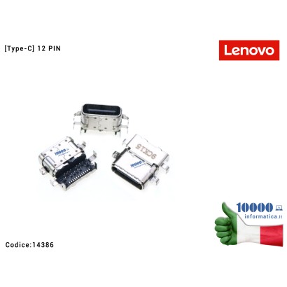 Connettore di Alimentazione USB C Tipo C (12 PIN) LENOVO ThinkPad E480 E485 E580 E585