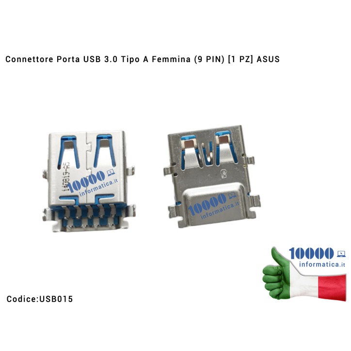 Connettore Porta USB 3.0 Tipo A Femmina (9 PIN) [1 PZ] ASUS