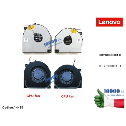 Ventola di Raffreddamento Fan CPU + GPU LENOVO Legion Y530-15ICH (81LB) (81M7) [COPPIA] Y7000 DC28000DKF0 DC28000DKF1