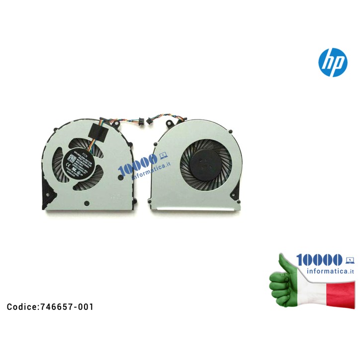 Ventola di Raffreddamento Fan CPU HP ProBook 350 G1 350 G2 340 G1 340 G2 350 G1 248 G1 (4 PIN) 746657-001
