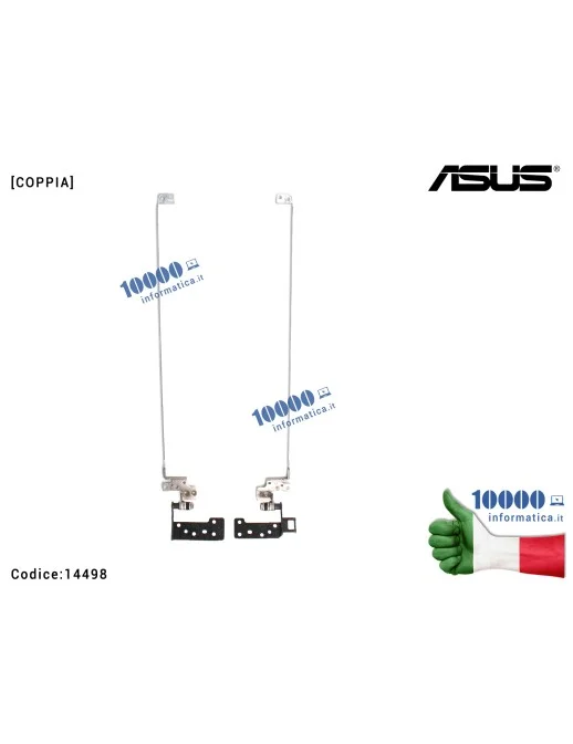 14498 Cerniere Hinges ASUS ROG Strix FX753 GL753 GL753VD GL753VE ZX73V FX73V FX753V [COPPIA]