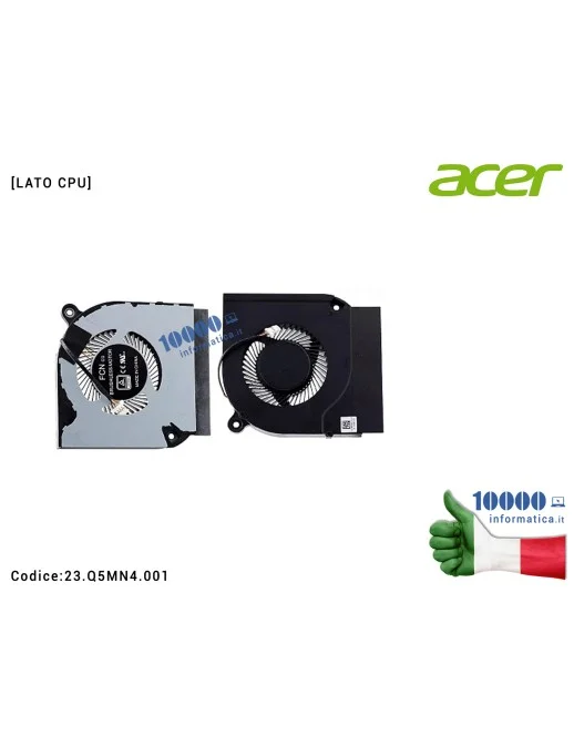 Ventola Fan CPU ACER Predator Helios PH317-53 PH315-52 Nitro AN515-55 AN517-52 (N20C1) 23.Q5MN4.001 23Q5MN4001