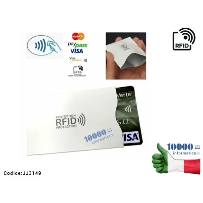 10605 2 pezzi Custodia Protettiva RFID Porta Carta di Credito Contactless Paypass Anti-clone Anti Smagnetizzazione