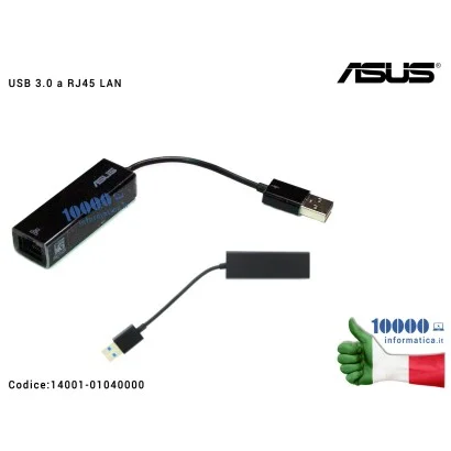 14001-01040000 Adattatore USB 3.0 a RJ45 LAN Dongle ASUS ZenBook Pro 15 UX580 UX580DG 10/100/1000 Mbps